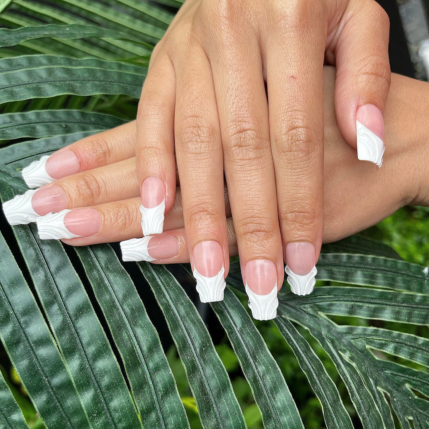 3D white french style square set