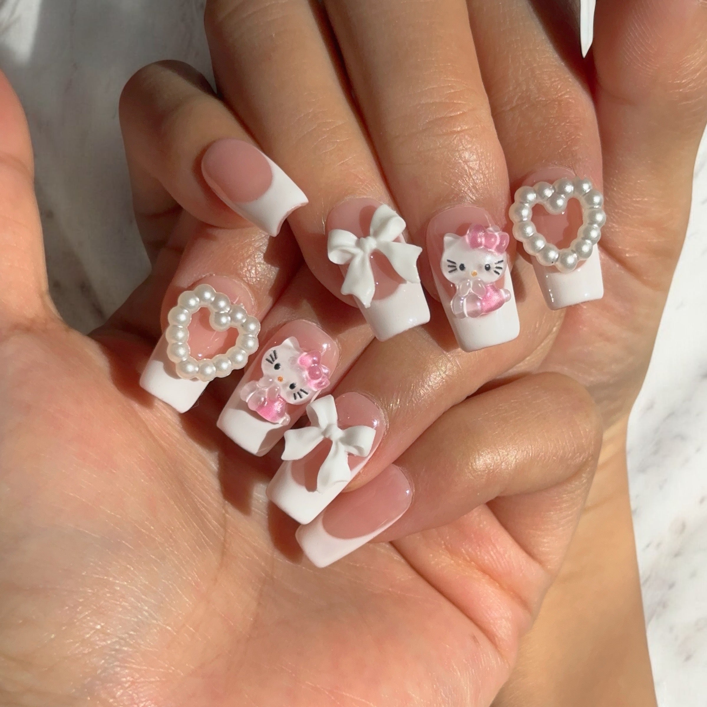 White French Tip Hellokitty