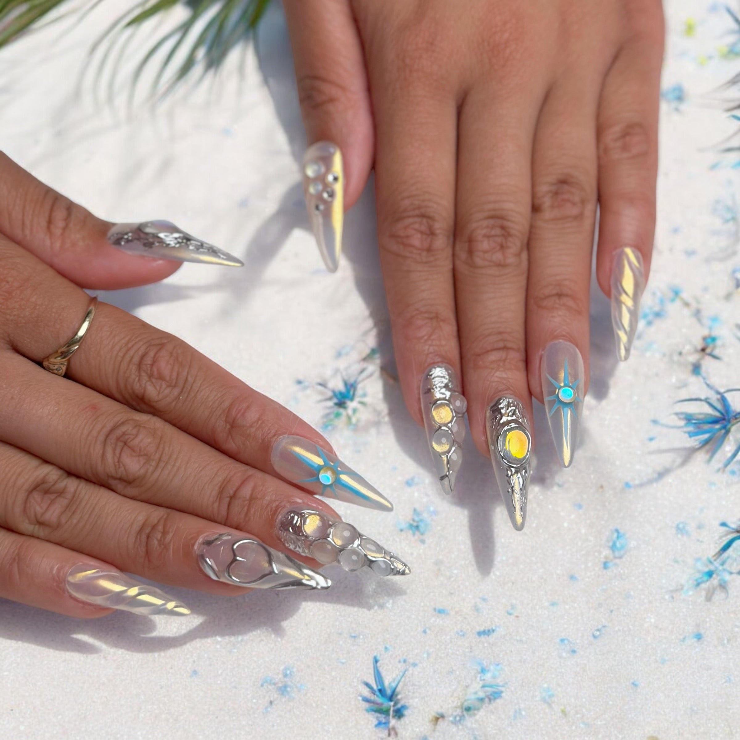 3D glossy pearl individual set