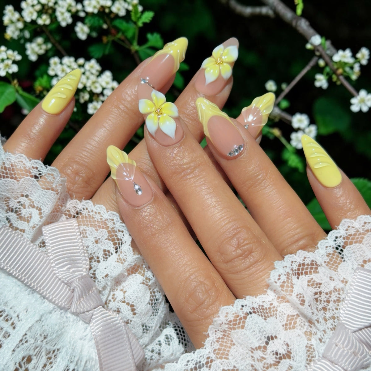 yellow dress nail polish The HSRestock Off-Shoulder Ruffle Detailing Tiered Soak Off UV LED Color:Astral Neon