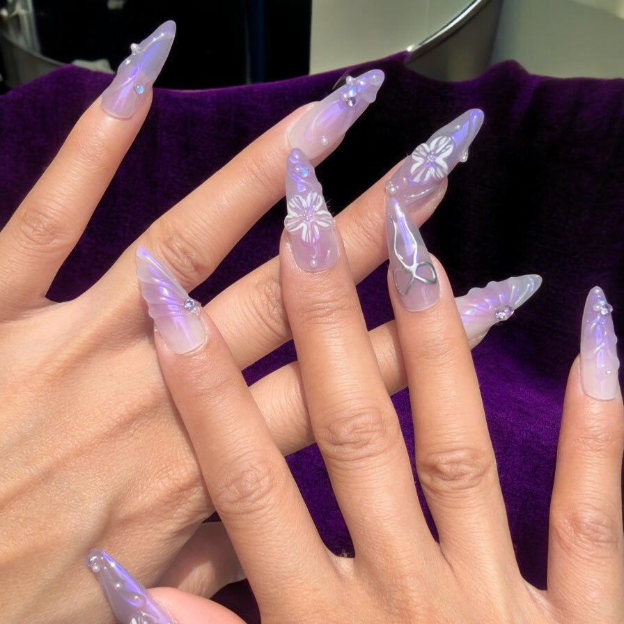 3D flower purple set