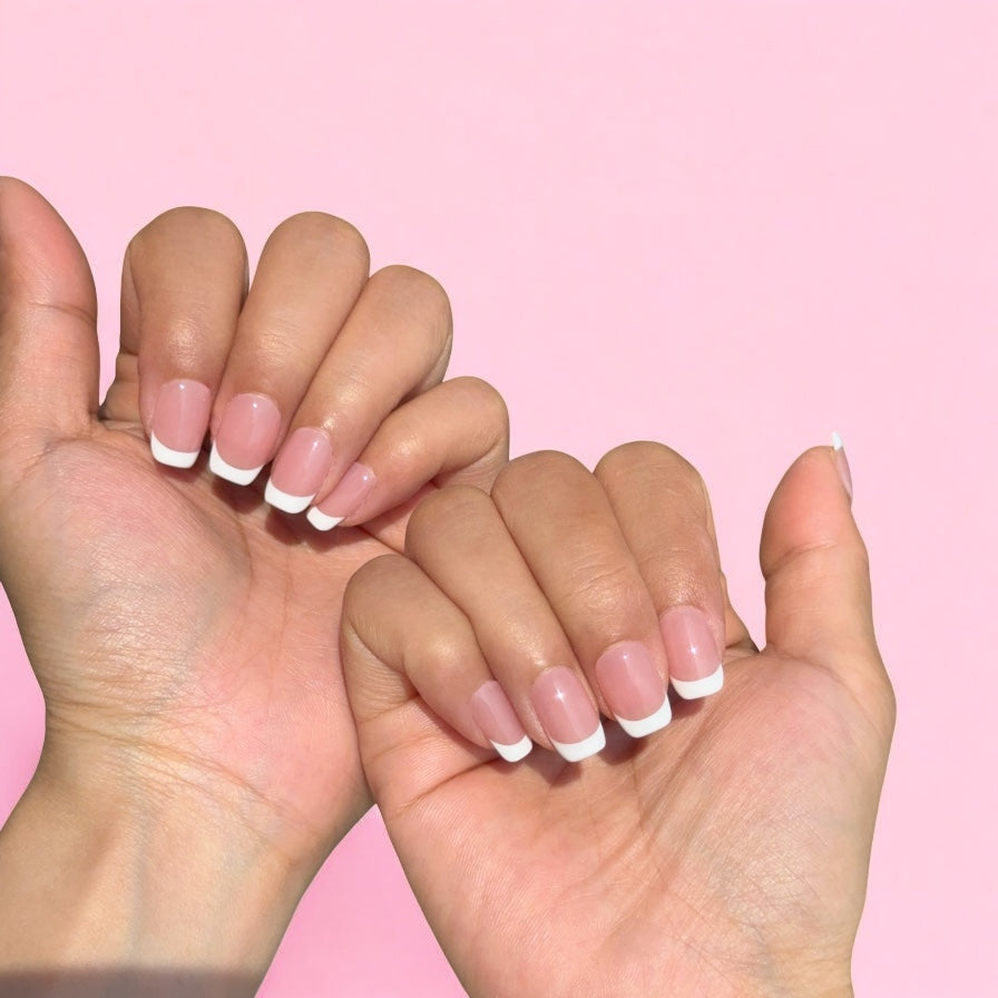 white french tip short set
