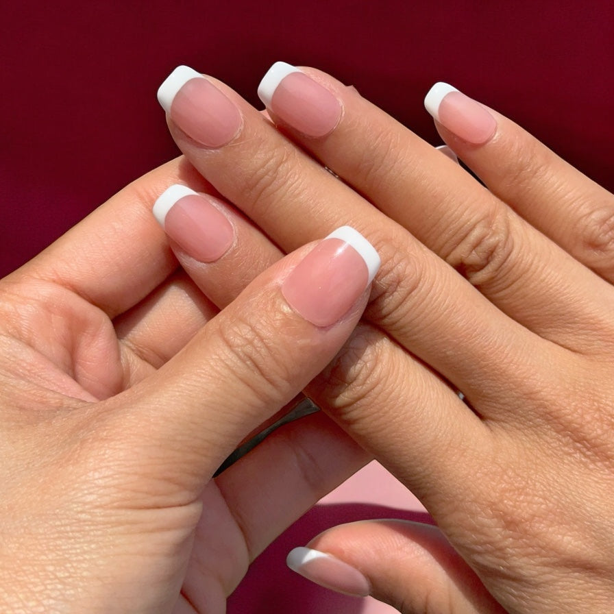 white french tip short set