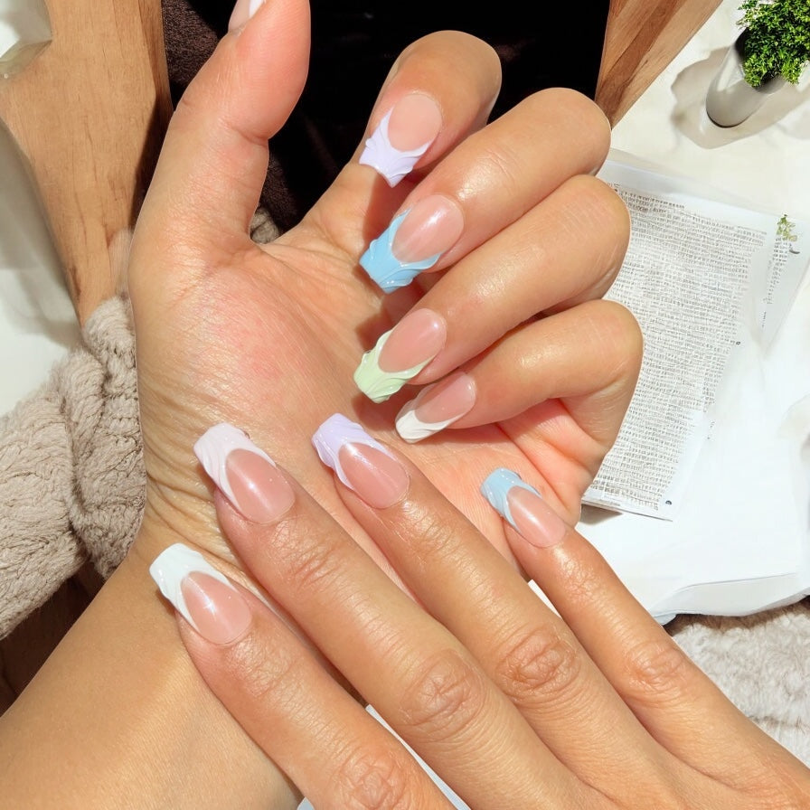 Colorful 3D French Tip