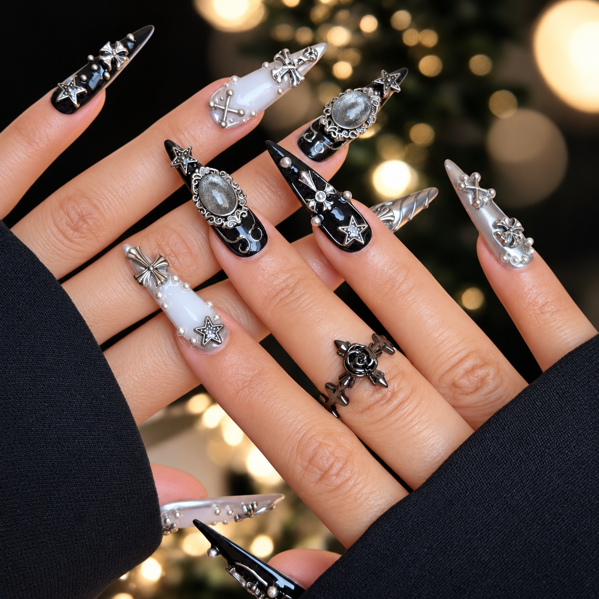 Duchess of Darkness Gothic Embellished Press-On Nails