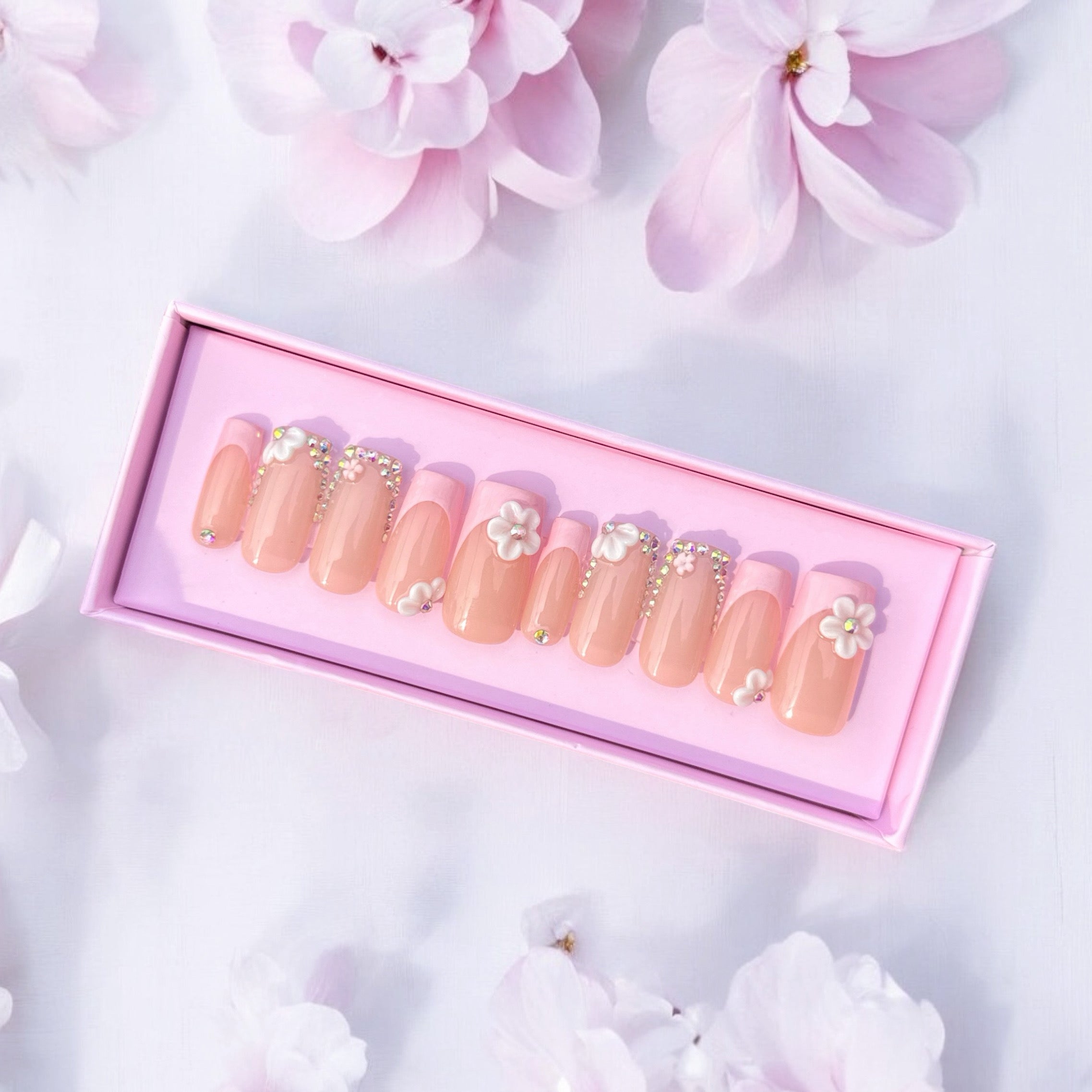 Square 3D flower lady love