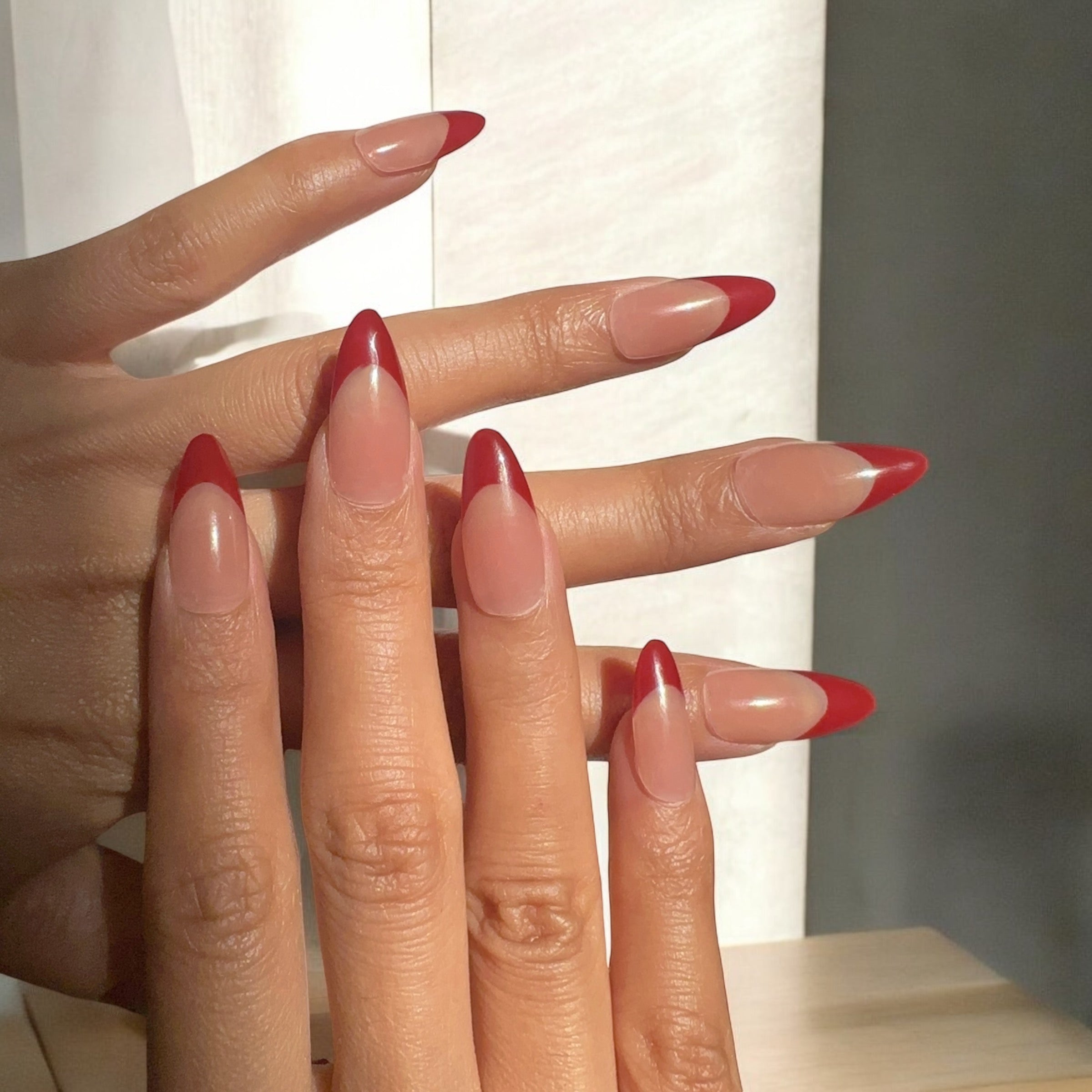 As seen on Lisa style red french tip