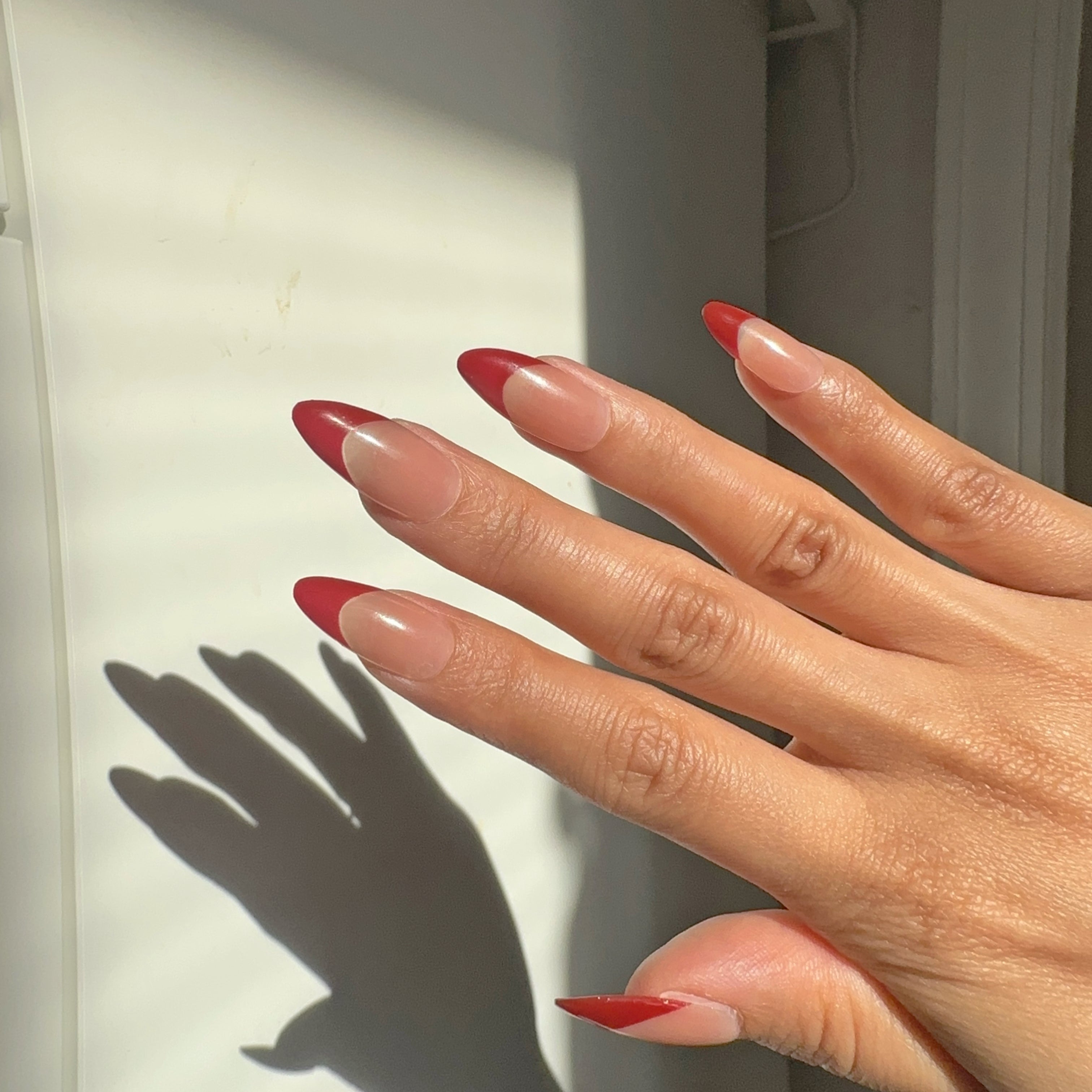 As seen on Lisa style red french tip