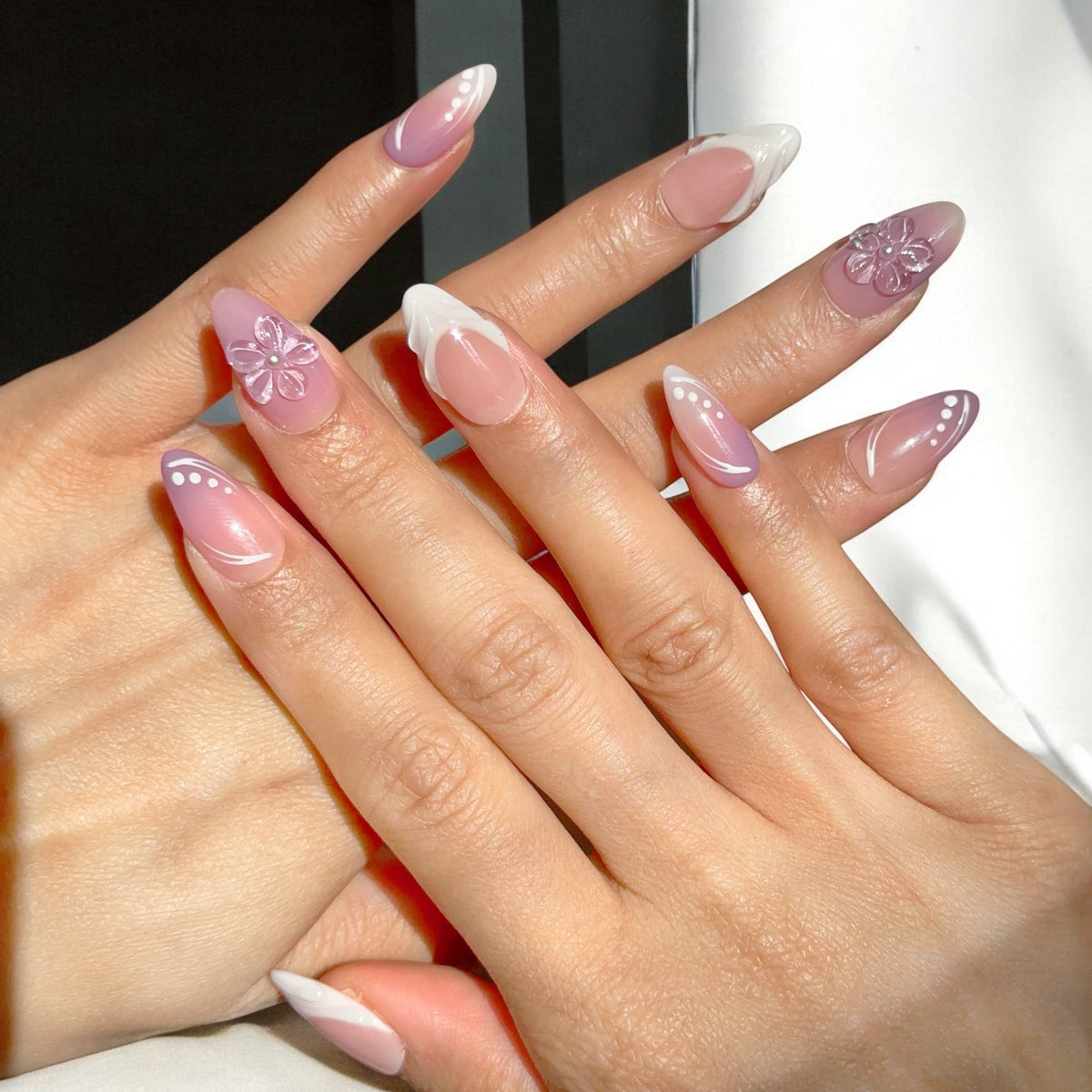 Purple Love press-on nail set, product photo 2
