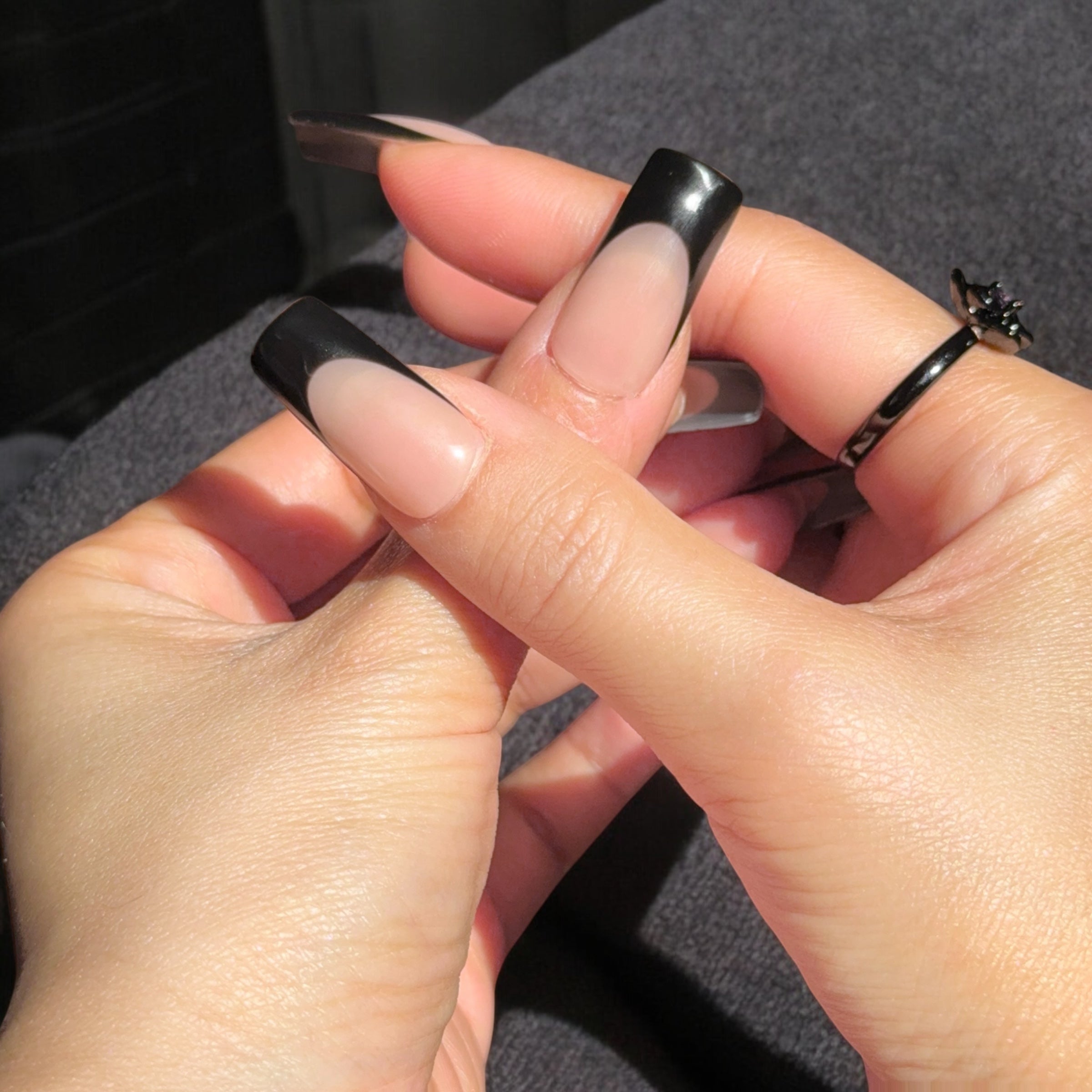 Medium square in black color and bow