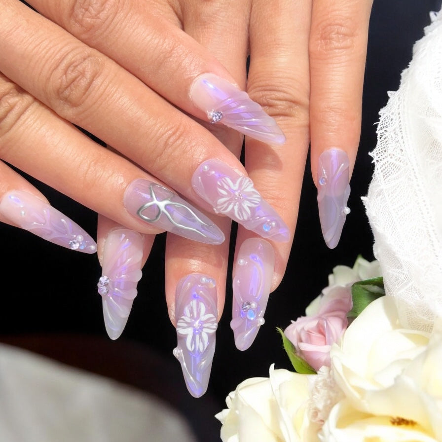 3D flower purple set