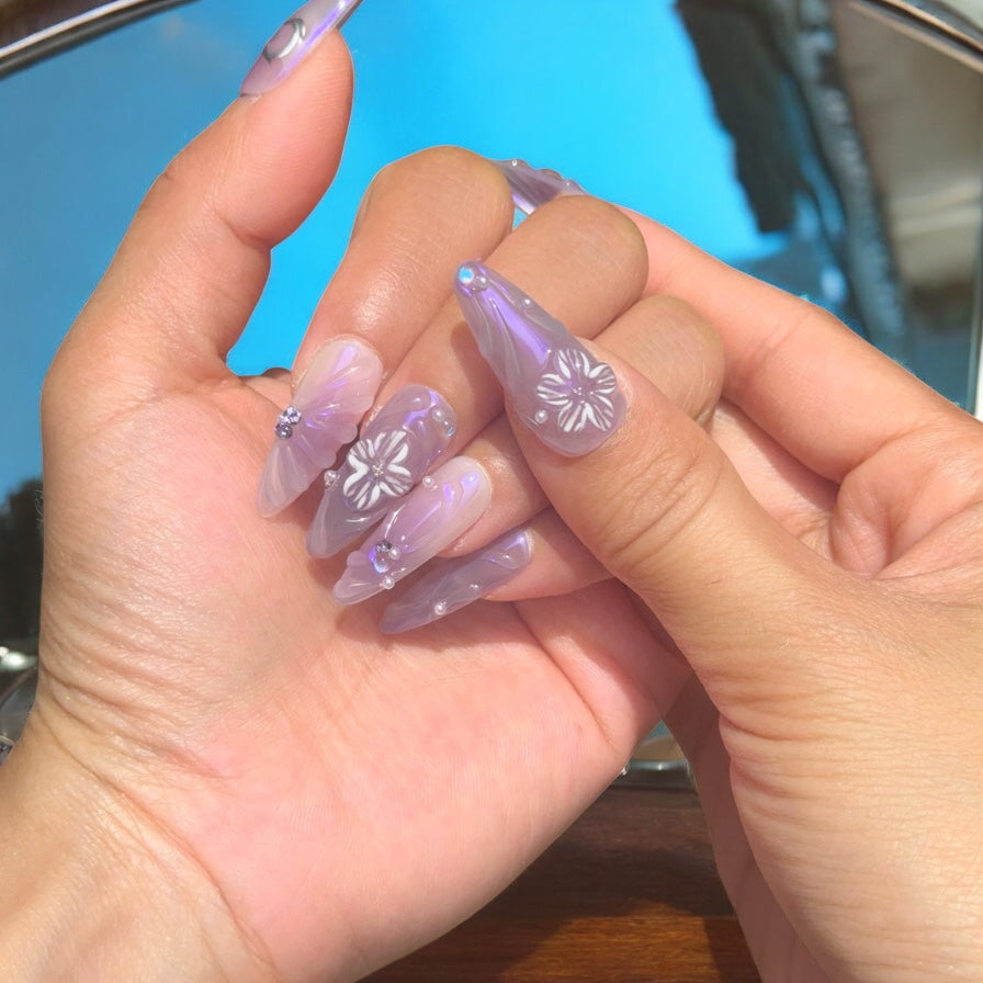 3D flower purple set