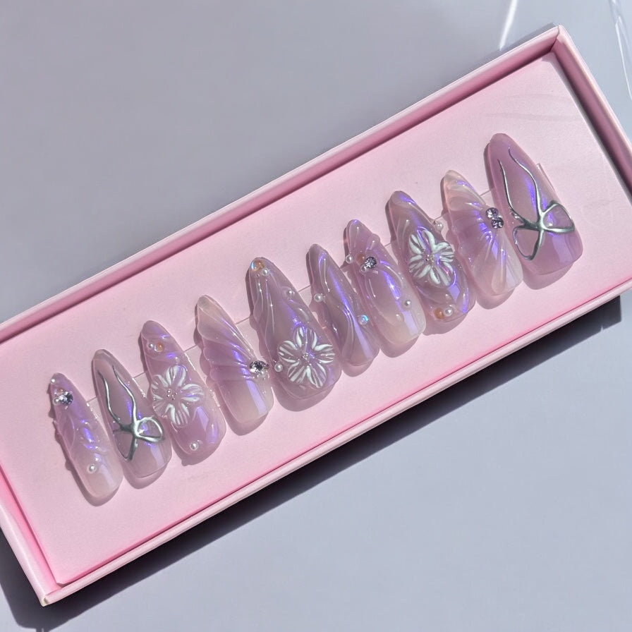 3D flower purple set