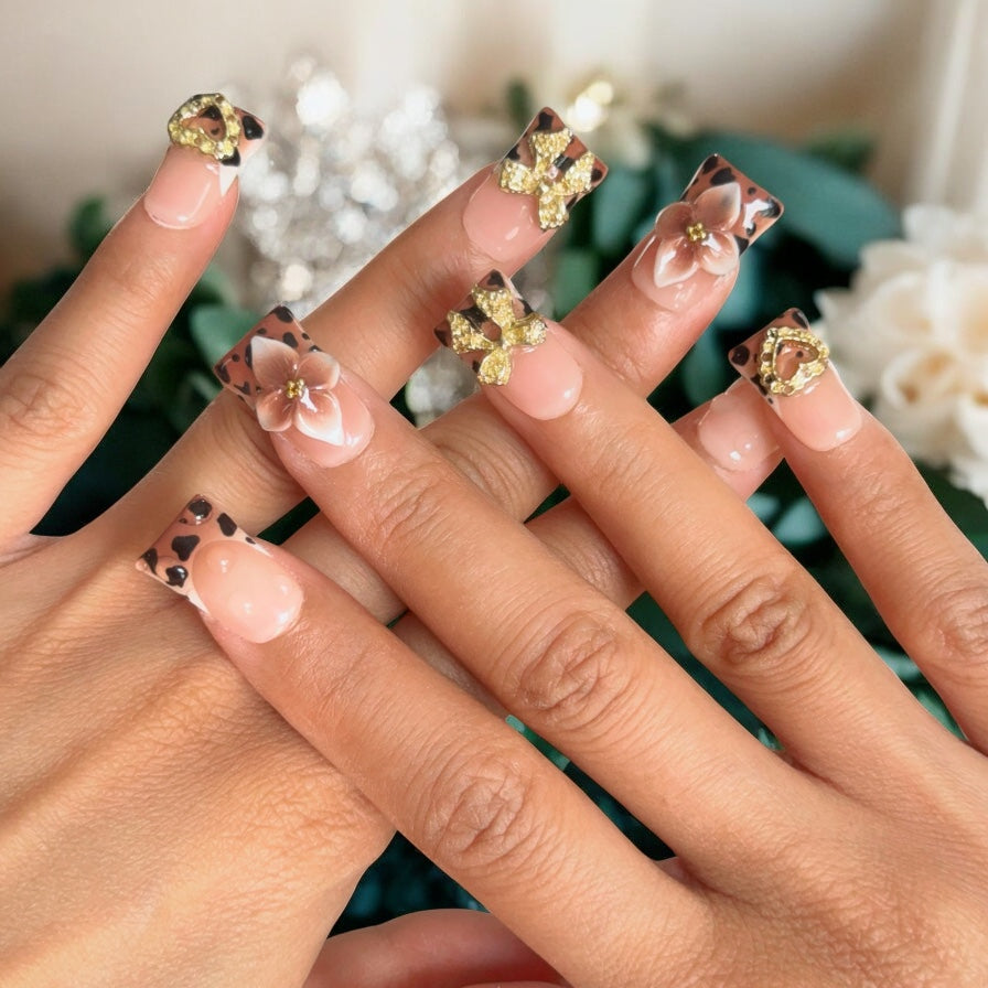 Beautiful Duck Nail Designs with Floral Flair