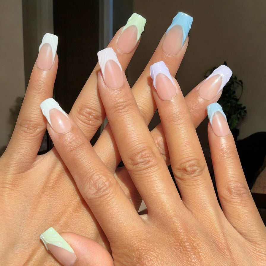 Colorful 3D French Tip