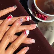 short red Hellokitty Nails