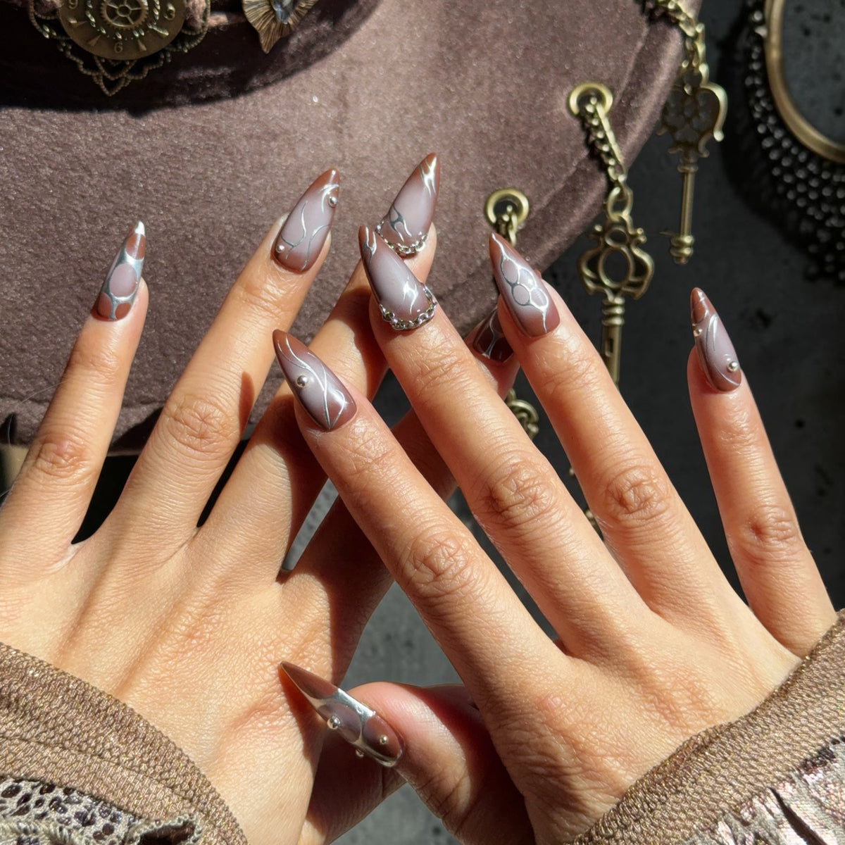 Moonlit Cowgirl press-on nail set, product photo 4