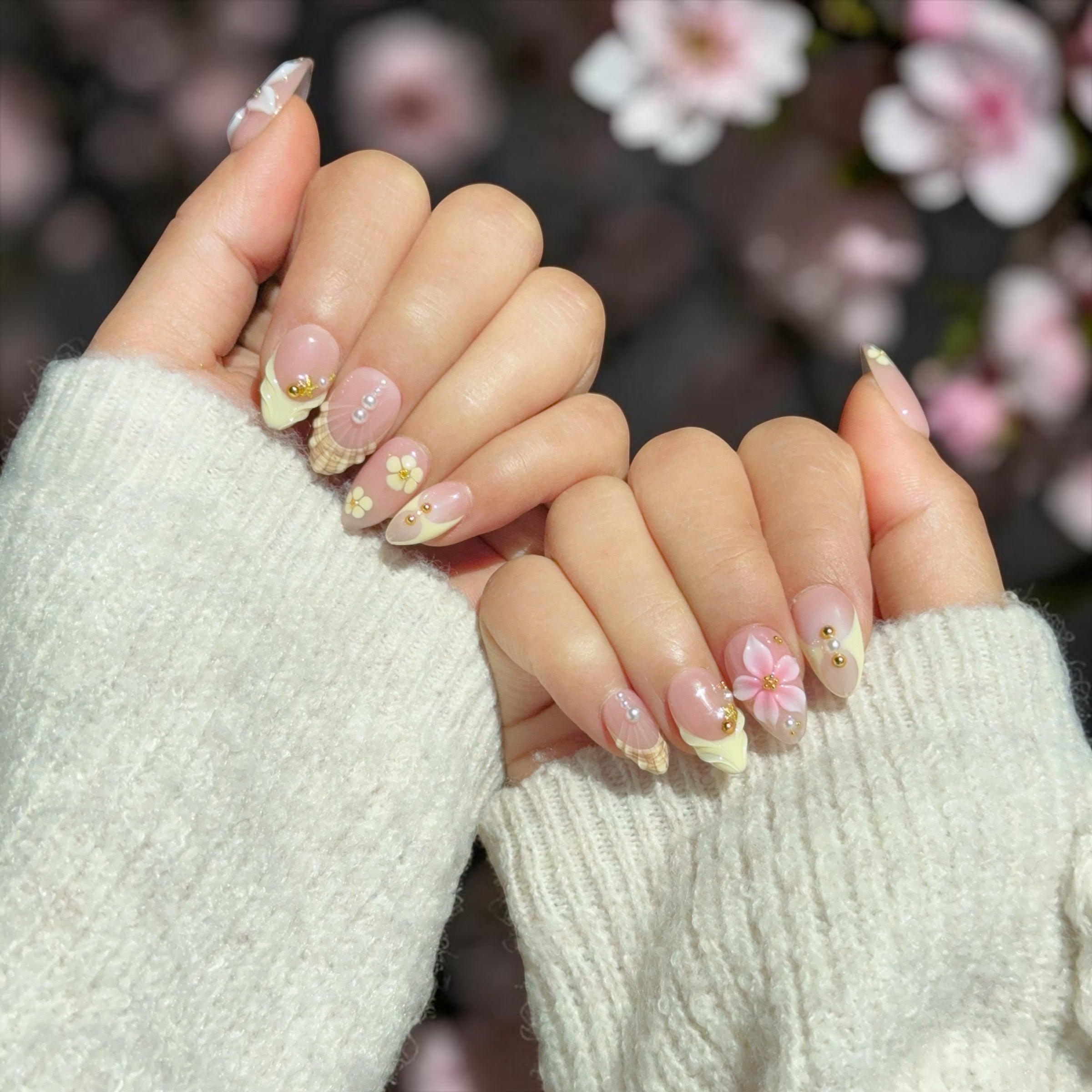 pink blossom latte