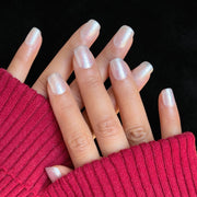 Pearl Chrome Short Square Press-On Nails
